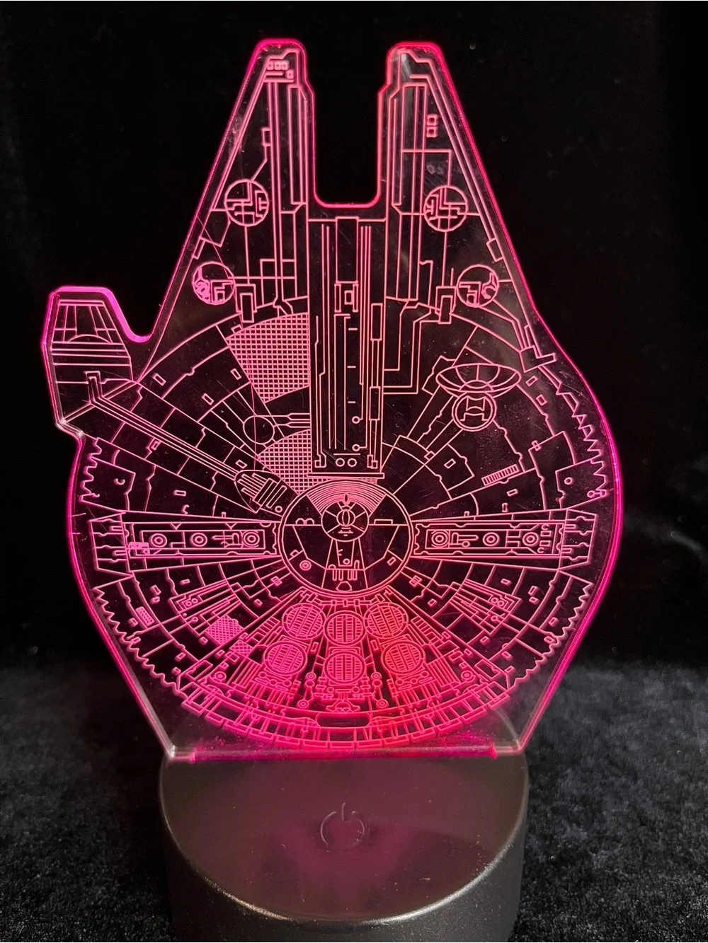 Star Wars Millennium Falcon Beautiful Glowing 7 Colors LED Night Light Lamp